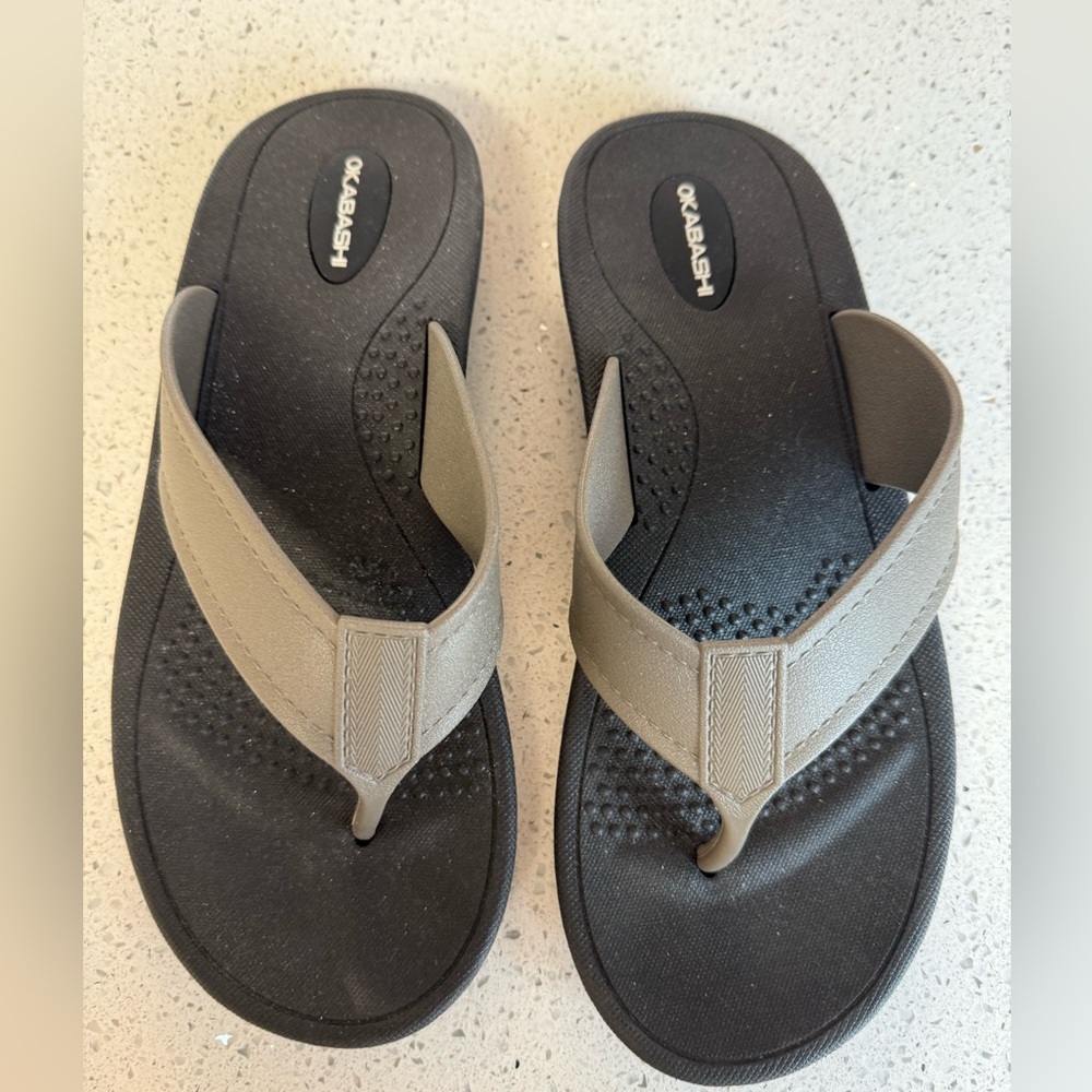 Okabashi Black Textured Sandals